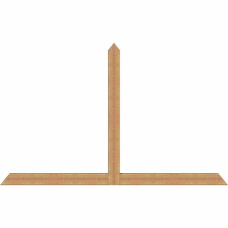 Ekena Millwork Portland Timber Gable Bracket, Western Red Cedar, 108"W x 68"H x 3 1/2"D x 5 1/2"F, 15/12 Pitch GBW108X68X0406POR00SWR